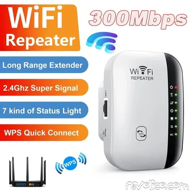 Repetidor WiFi, TFBS 300Mbps Wireless WiFi Range Extender AP Signal Repeater Amplificador 802.11 N/B/G Mini Amplificador - Img 91683424