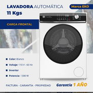 Lavadora Automática EKO 11kg Carga Frontal - Img 55811644