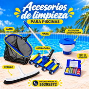 Útiles para limpieza de piscina (vara, cepillo, aspiradora, jamo, flotador dosificador...) - Img 50816913