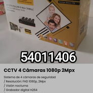 !!CCTV 4 Cámaras 1080p 2Mpx Sistema de 4 cámaras de seguridad / Resolución: FHD 1080p, 2Mpx / Visión nocturna...!! - Img 45514579