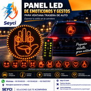 Luz LED de Emoticonos y Gestos para Ventana Trasera de Auto - Img 57440757