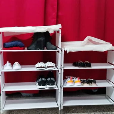 Zapatera de 4 y 5 niveles con cortina - 3/10