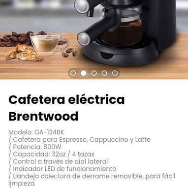 Cafetera eléctrica Brentwood. Modelo: GA-134BK - 2/5