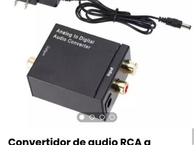 Convertidor de audio ÓPTICO a RCA/ Adaptador de audio RCA para optico/ audio óptico digital audio RCA/ Audio óptico- RCA - Img 62384161
