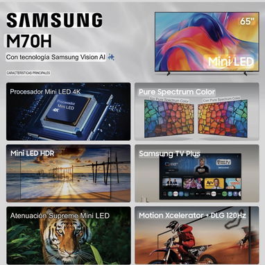 Samsung de últimos modelos 43”-75” 2026 y 2025 con IA incluido y procesadores 4K - 6/8