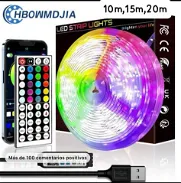Tiras de Luces LED  de varios colores de 10m,15m y 20m con su control remoto - Img 46068170
