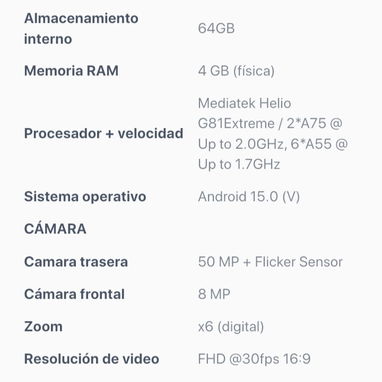 Nuevo Motorola 130 USD. 4GB de RAM + 64GB de almacenamiento - 3/4