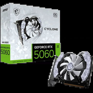 🔌🖥️🧲📦👁️360usd GeForce RTX™ 5060 8G CYCLONE OC Memory 8GB GDDR7 Motor de gráficos NVIDIA® GeForce RTX™ 5060 Norma Bu - Img 123668815