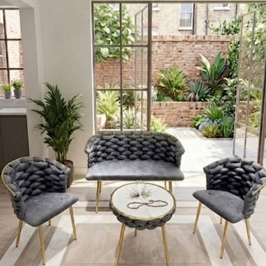 Set de Sala de 4 piezas. ✨ Estilo Juego de Living Trenzado Premium! ✨más info 👇 - Img 121812480