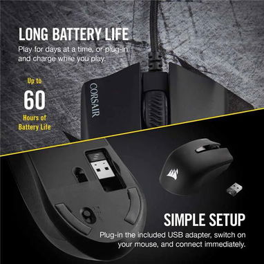 Mouse Corsair Harpoon RGB Wireless Black - 6/7