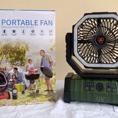 Ventilador recargable con lampara LED Modelo F6 marca ABC alta durabilidad de la carga nuevos ! - Img 113486174