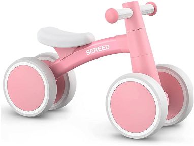 Bicicleta de equilibrio para niños pequeños – Lindo juguete para bebés de 12 a 24 meses – Andador sin pedal con 4 ruedas - Img main-image