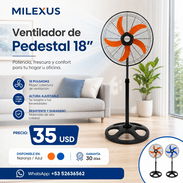 18". VENTILADOR DE PEDESTAL 18" MILEXUS. Factura + Garantía - Img 55961098