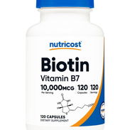 Biotina Nutricost 10 000 mcg 120 servicios - Img 55013203