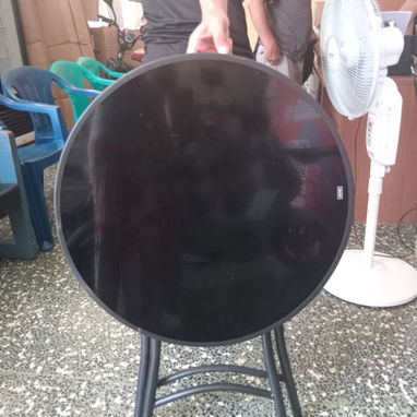 🔰 MESA 🔰 PLEGABLE REDONDA COLOR NEGRO. MENSAJERÍA CON FACTURA. TL 54833699 - 3/5
