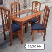 Comedor de 4 sillas de madera algarrobo son nuevos y con muy buena terminación y garantía y transporte incluido - Img 45626201