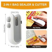 Mini sellador de bolsas plásticas recargable - Img 57888387