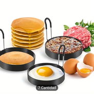 Aros para Huevos Antiadherentes de Acero Inoxidable | Perfectos para Freír y Dar Forma a Alimentos de Desayuno, Hechos d - Img 56129218