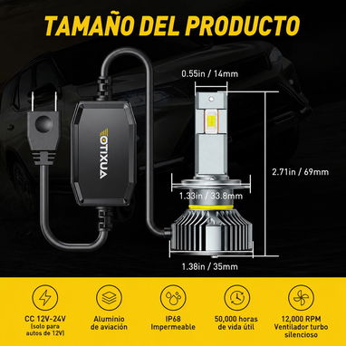Bombillas LED para faros delanteros AUXITO Serie Y19 H7 - 3/10