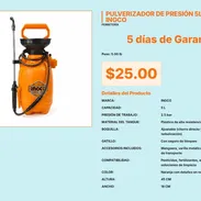 Pulverizador INGCO 5L Correa para Transporte, Pulverizador de Presión 5 Litros INGCO Ancho 18cm VPT#-0525 - Img 55676818