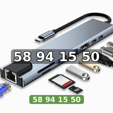 Hub o Regleta TIPO-C 8-IN-1 - 2/3