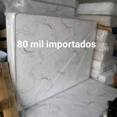 Juego King Size 2x2 colchón importado y de espuma Colchones Konfort bases Camas de Tubos y Tapizadas - Img 119606621