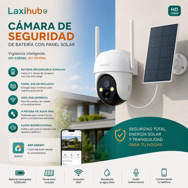 Camara de seguridad con panel solar - Img 123283939