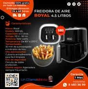💲80💲 LO QUE NECESITA TU COCINA FREIDORA ROYAL 4.5L. ENTREGA GRATIS CON FACTURA Y GARANTÍA. TLF 54833699 - Img 49358273