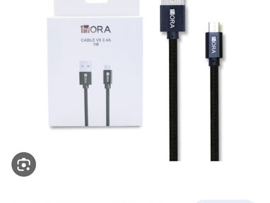 Cable Micro USB V8 2.4A Datos Carga Rápida 1metro 1Hora en 1300cup. Cargador de pared USB q3.0 en 1500cup. - Img main-image
