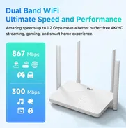 Sellados Router AC1200 Gigabit Multimodos WiFi Router 2.4GHz +5GHz VPN Dual Band (55821991) - Img 50426841