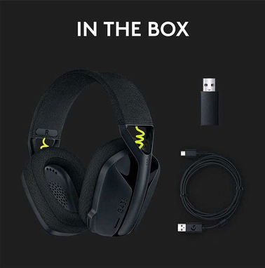 🎁 Auriculares Logitech G435 Lightspeed Wireless Negro ✅USB-C, USB-A, 40mm, 20hz-20khz, 45ohm, 165g, Micrófono, Headset - Img 86944396