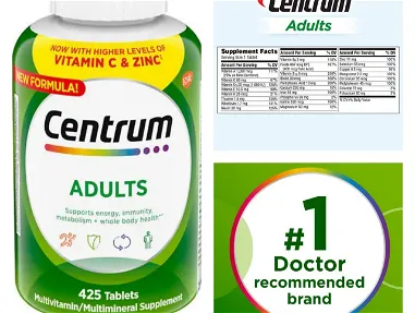 Multivitaminas Centrum para adultos y mayores de 50 años reforzadas con zinc y vitamina C 275 tab y 425 tab 55595382 - Img 62709324