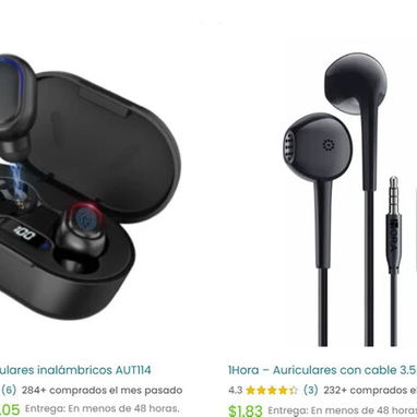 Auriculares Audífonos inalámbricos, audífonos con cable - 3/10