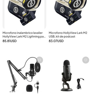 Micrófonos para podcast , studios musicales y creadores de contenido - 2/3