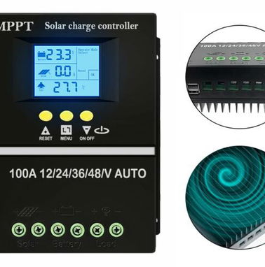 CONTROLADOR REGULADOR MPPT MULTISISTEMA 100 AMPERES 12v 24v 26v 48v - Img 98181436