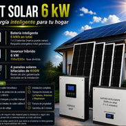 Kit Solar 🌞 6k con batería 5kw con Instalación o No - Img 56811191