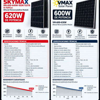 ‼️REBAJA‼️ Kit infinisolar de 6kw con 15kw y paneles de 600w y 620w - 2/3