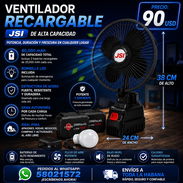 Ventilador Recargable JSI de Alta Capacidad - Img 56611156
