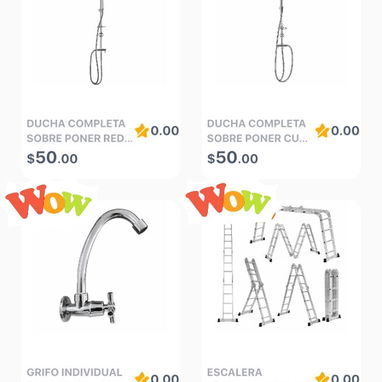 Escaleras, duchas y llaves para fregadero - Img 122874027