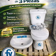 Juegos de baño fv tasa tanke con sus herrajes y lavamanos maxima calidad - Img 53629978