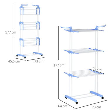 Tendedero plegable de acero de 4 niveles - Img 123858143