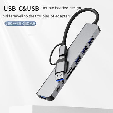 💻​ HUB USB - TIPOC MULTIFUNCION 💻​  8 EN 1 💻​ PUERTOS USB 💻​ 3.5 💻​ SD - MICROSD 💻​5.887.23.60 - Img 126100740