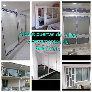 Puerta, bajo de maceta, mamparas, clóset - Img 120108474