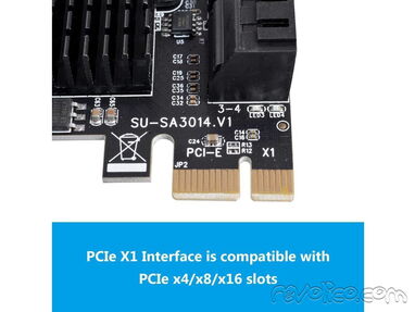 Tarjeta SATA de 4 puertos con 4 cables SATA, controlador SATA 3.0 de 6 Gbps Tarjeta para discos 🔻🔸🔷52815418 - Img 64485127