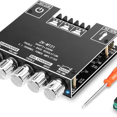 Amplificador Bluetooth ZK-MT21 de 2.1 canales + adaptador transformador ... Nuevo - Img 116712820
