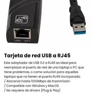 Tarjeta de red USB RJ45. Nueva - Img 49152169
