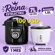 $ 100usd  Comisión 10usd  Reina ESTELECTRIC 7L 120 MIN más Arrocera  1.5L GARANTÍA 1 MES  MENSAJERIA POR COSTO ADICIONAL - Img 58272076
