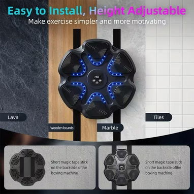 ☎️53544655 🛵 Entrega Disponible ⭐Máquina de Boxeo Musical para Pared con Luces y Bluetooth ⭐ - Img 124426787