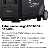Estación de carga FOSSiBOT - 3840Wh /Batería LiFePO4 de 3840Wh. Más de 4000 ciclos con 80% de capacidad. Nueva - Img 52567073