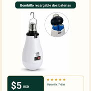 💡 Bombillo recargable dos baterias - Img 56869691